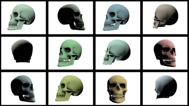 Abstracta-fondo-Halloween-miedo-cráneo-Multi-Video-wall-9