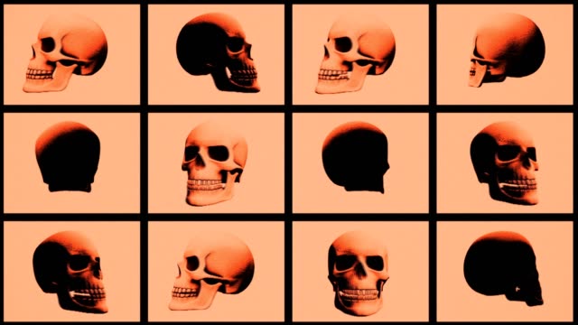 Abstrakten-Hintergrund-Halloween-gruselige-Schädel-Multi-Video-Wand-10