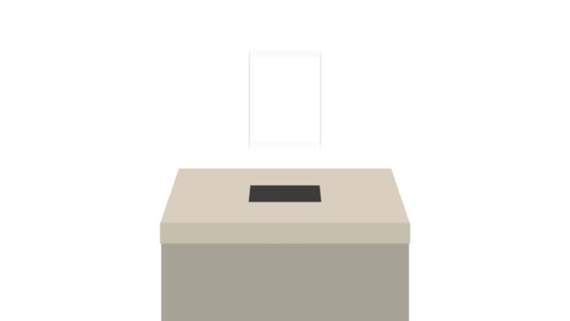 Papeleta-de-ir-a-votar-caja,-lazo-del-concepto-de-democracia