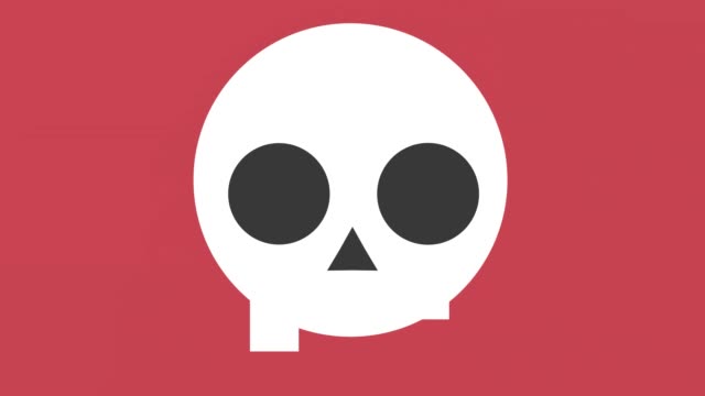 Flat-2d-skull-icon-animation