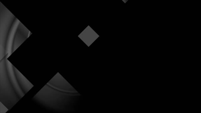 Abstrakt-Schwarz-Hochglanz-geometrische-Quadrate-animierten-Hintergrund