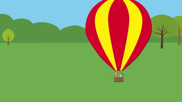 Heißluftballon-mit-Kindern-steigt
