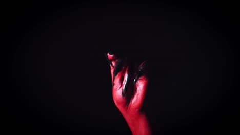 4-k-Horror-Halloween-Teufel-Hand-zeigt-keine
