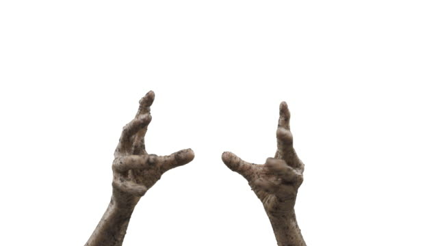 Undead---Hands-and-forearms-of-a-zombie-who-is-rising-from-the-dead