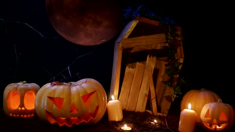 Halloween-Cemetery-,-Blood-Moon-and-Jack-o-lantern