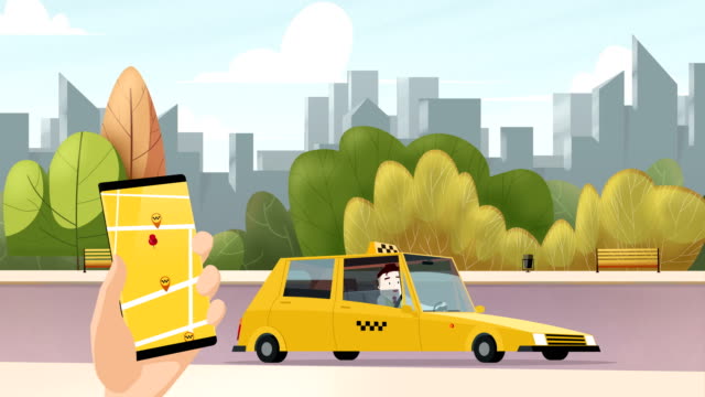 Taxi-Service-app-auf-dem-Handy