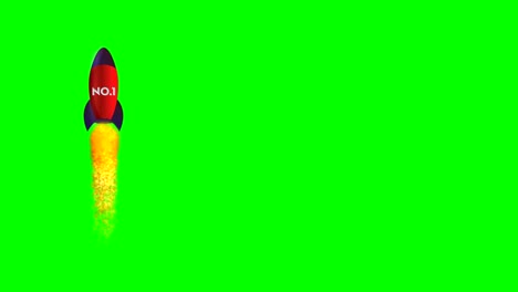 nahtlose-Schleife-wiederholen-Animation-der-Rakete-mit-Nummer-eins-fliegen-Sie-nach-Raum-Greenscreen-für-Konzeption