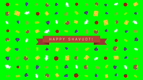 Fondo-de-animación-Shavuot-fiesta-diseño-plano-con-símbolos-tradicionales-y-texto-en-inglés