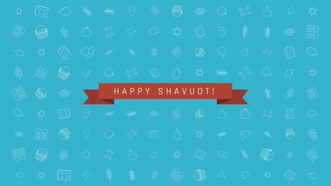 Shavuot-holiday-flat-design-animation-background-with-traditional-outline-icon-symbols-and-english-text