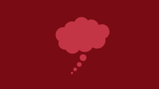 Gedanke-Blase-Symbol-Konzept-von-Gedanken,-Ideen-und-Innovation-rot-weiß