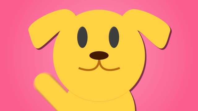 niedlichen-Cartoon-Hund-golden-Labrador-Schleife-hautnah