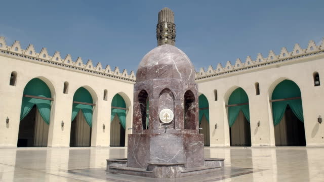 Nahaufnahme-von-der-Brunnen-al-Hakim-Moschee-in-Kairo,-Ägypten