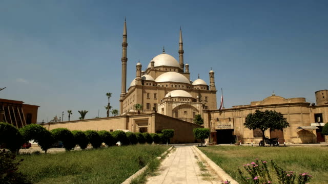 weiten-Blick-über-die-Alabaster-Moschee-in-Kairo,-Ägypten