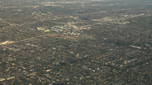 Luftbild-von-der-Zersiedelung,-die-Los-Angeles-von-einem-Flugzeug-ist