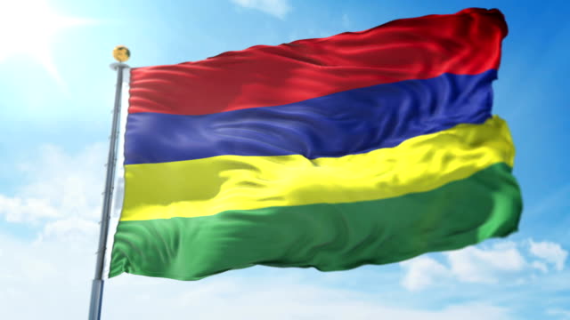 Mauritius-flag-seamless-looping-3D-rendering-video.-Beautiful-textile-cloth-fabric-loop-waving