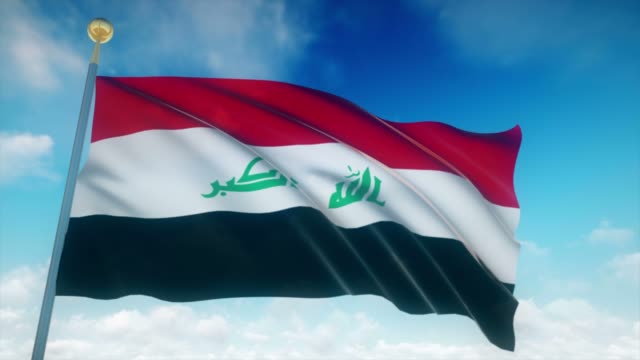 4-k-hochdetaillierte-Flagge-des-Irak-Endlos-wiederholbar