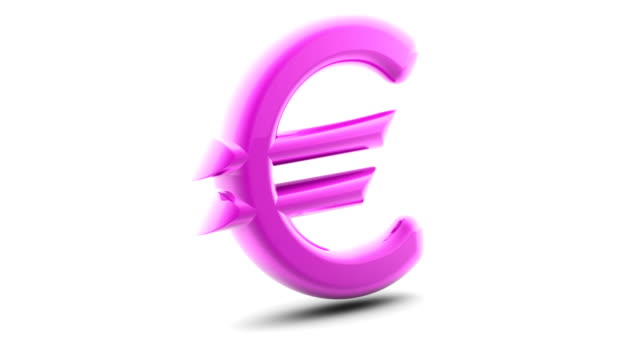 Euro-icon.-Looping-footage-has-4K-resolution.-3D-Illustration.