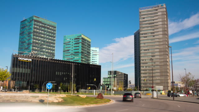 barcelona-sunny-day-office-block-buildings-4k-time-lapse-spain