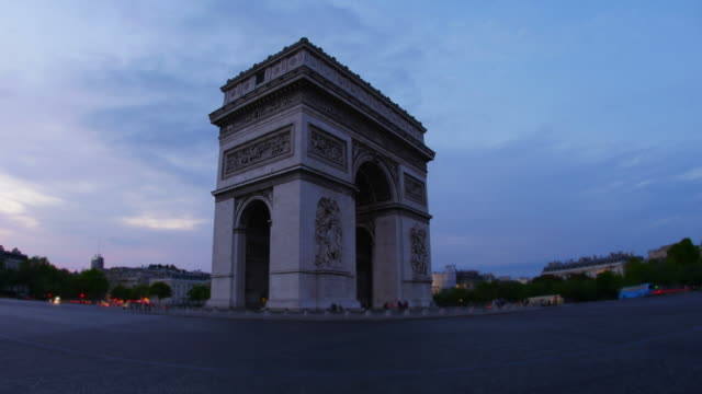 Champs-Elysees-at-sunset-in-Paris-France