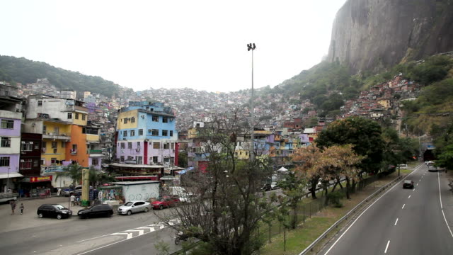 Favelas-da-Rocinha,-eine-brasilianische-Slum