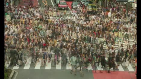 Tokio,-Japan.-Tagsüber-Timelapse-von-Menschen-zu-Fuß-im-Shibuya-Kreuzung-in-die-Nacht