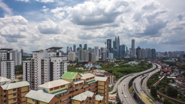 Time-Lapse---Cloudscape/Clouds-moving-at-Kuala-Lumpur-City.