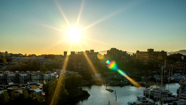 Schönen-Vancouver-Sonnenuntergangszeit-hinfällig,-4-K-1080p