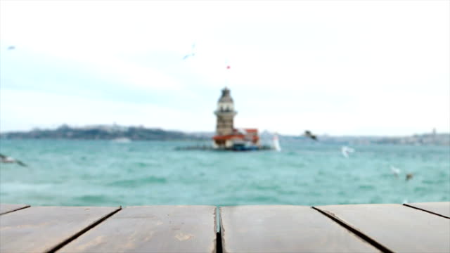 Unscharfe-Hintergrund,-Istanbul-Jungfernturm