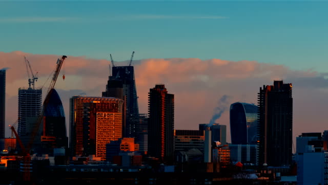 Ciudad-de-Londres-horizonte,-Londres,-Inglaterra,-Reino-Unido