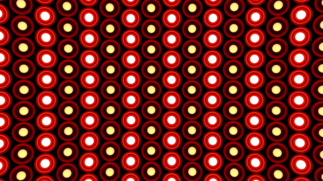 Lights-flashing-wall-round-bulbs-pattern-static-diagonal-red-stage-background-vj-loop