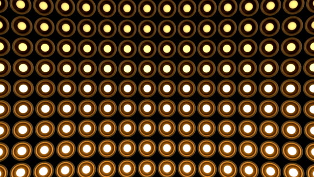 Luces-intermitente-pared-redonda-lazo-de-vj-de-bombillas-patrón-estático-horizontal-etapa-madera-fondo