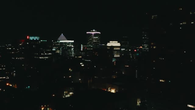 Aerial-footage-of-Montreal-Canada-by-night