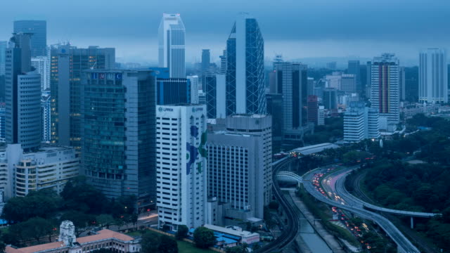 4K-Time-Lapse-:-Aerial-view-of-Kuala-Lumpur-city-skyline