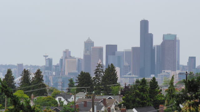 Blick-auf-Skyline-von-Seattle-nördlich-von-Jefferson-Park-anzeigen