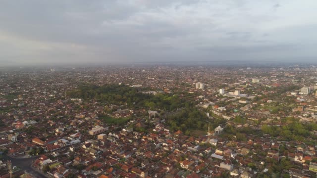 aerial-view-Yogyakarta,-Indonesia