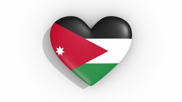 Herz-in-Farben-Flagge-Jordanien-Pulse,-Schleife