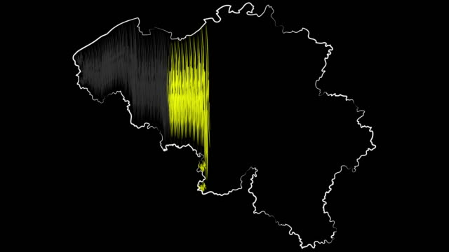 Brussels-Belgium-coloring-the-map-and-flag.-Motion-design.