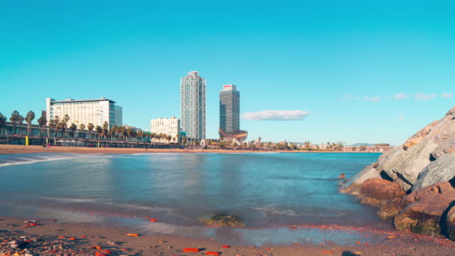 barcelona-sun-light-beach-bay-panorama-4k-time-lapse-spain