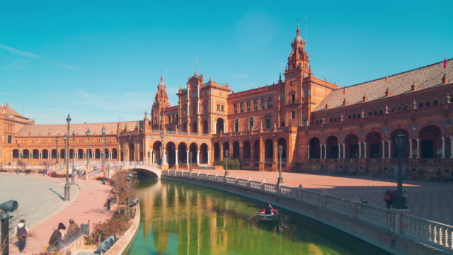 sun-light-palace-of-spain-front-panorama-4k-time-lapse-spain