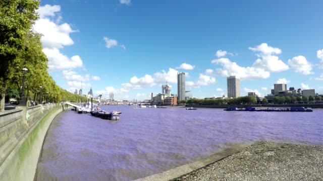 Themse,-Waterloo-Bridge,-Zeitraffer,-London