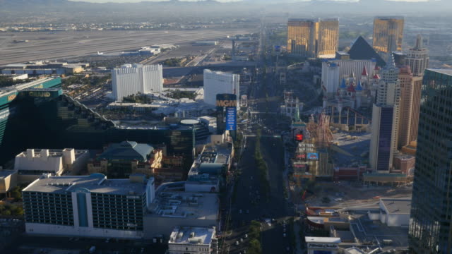Las-Vegas,-Nevada-Luftaufnahme-des-Las-Vegas-Strip