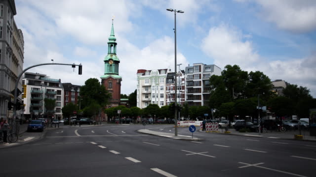 Time-lapse-de-intersección-de-Hamburgo