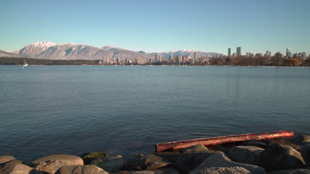 Kitsilano-Strand,-Englische-Bucht-Winter,-Vancouver-4k-Uhd