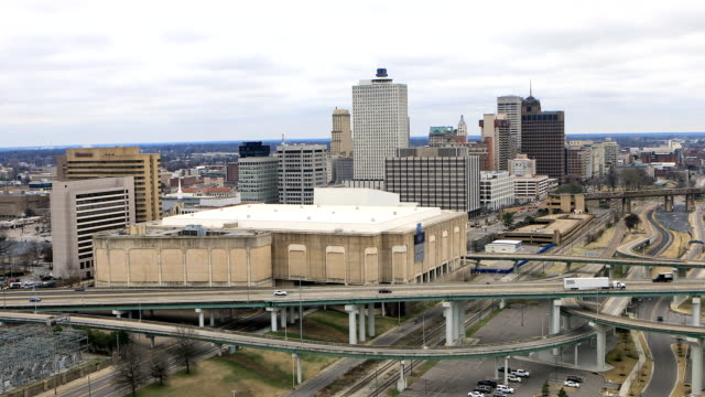 Scene-of-Memphis,-Tennessee-skyline
