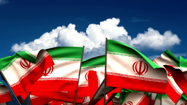 Waving-Iranian-Flags