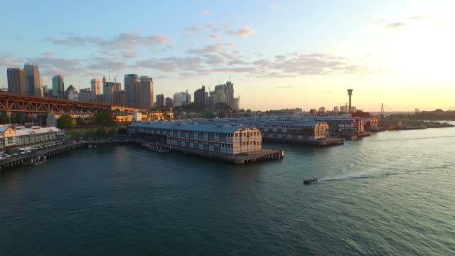 Luftaufnahmen-von-Sydney-Wharf-Gegend