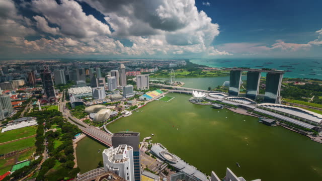 Singapur-Hotels-Golf-Dach-anzeigen-4-k-Zeitraffer