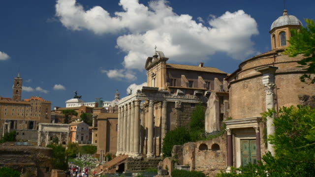 Italien-sonnigen-Tag-Rom-Forum-romanum-berühmte-walking-Stadtpanorama-4k