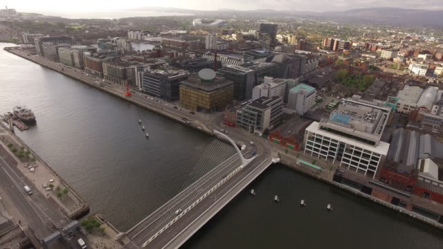 Fluss-Liffey,-Dublin---Drohne