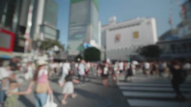 Soft-Focus---People-walking-at-the-scramble-intersection-(Double-speed)